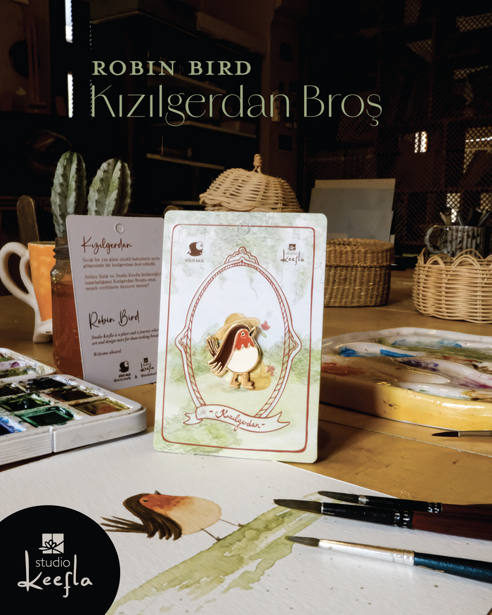 Kızılgerdan Broş